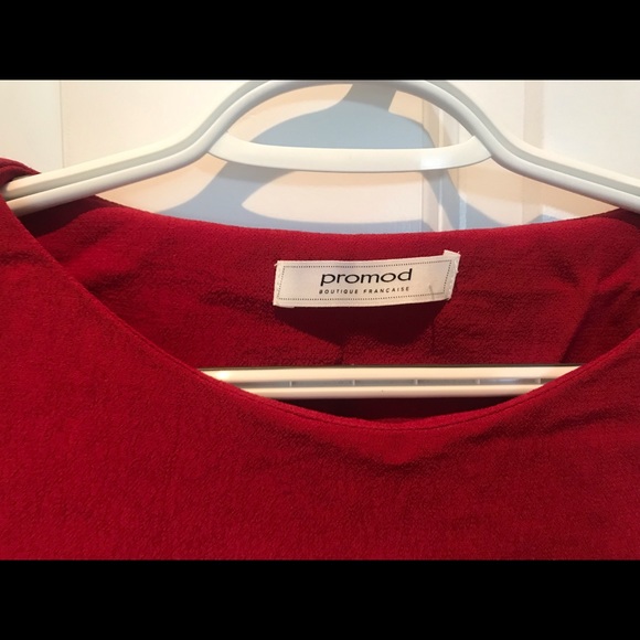 Promod Red 3/4 sleeved dress - Picture 4 of 6